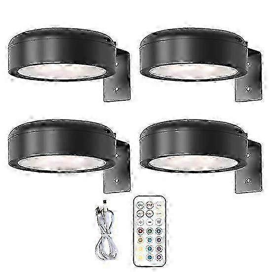 Lampe murale sans fil avec télécommande, lampe de peinture RGB réglable à piles à intensité variable en 13 couleurs