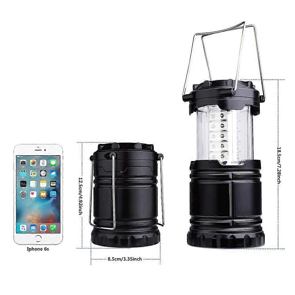 Foldable LED camping lantern, 2 pieces. Waterproof and super bright