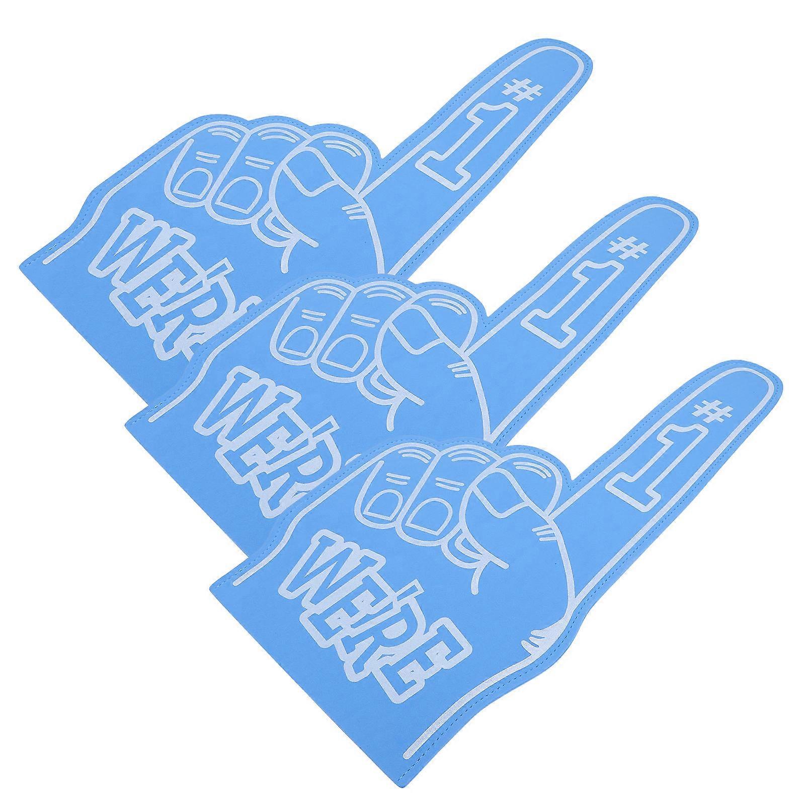 Cheer Equipment Giant Foam Finger Cheerleading Props Sports Events 3Pcs Blue 46.00X23.00X0.50cm EVA Foam Plastic