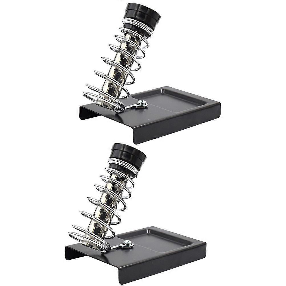 لحام محطة عقد لحام الحديد دعم مربع معدن يمنع لحام الحديد من الاحتراق 5.2×3.5×1.9in 2 قطعة