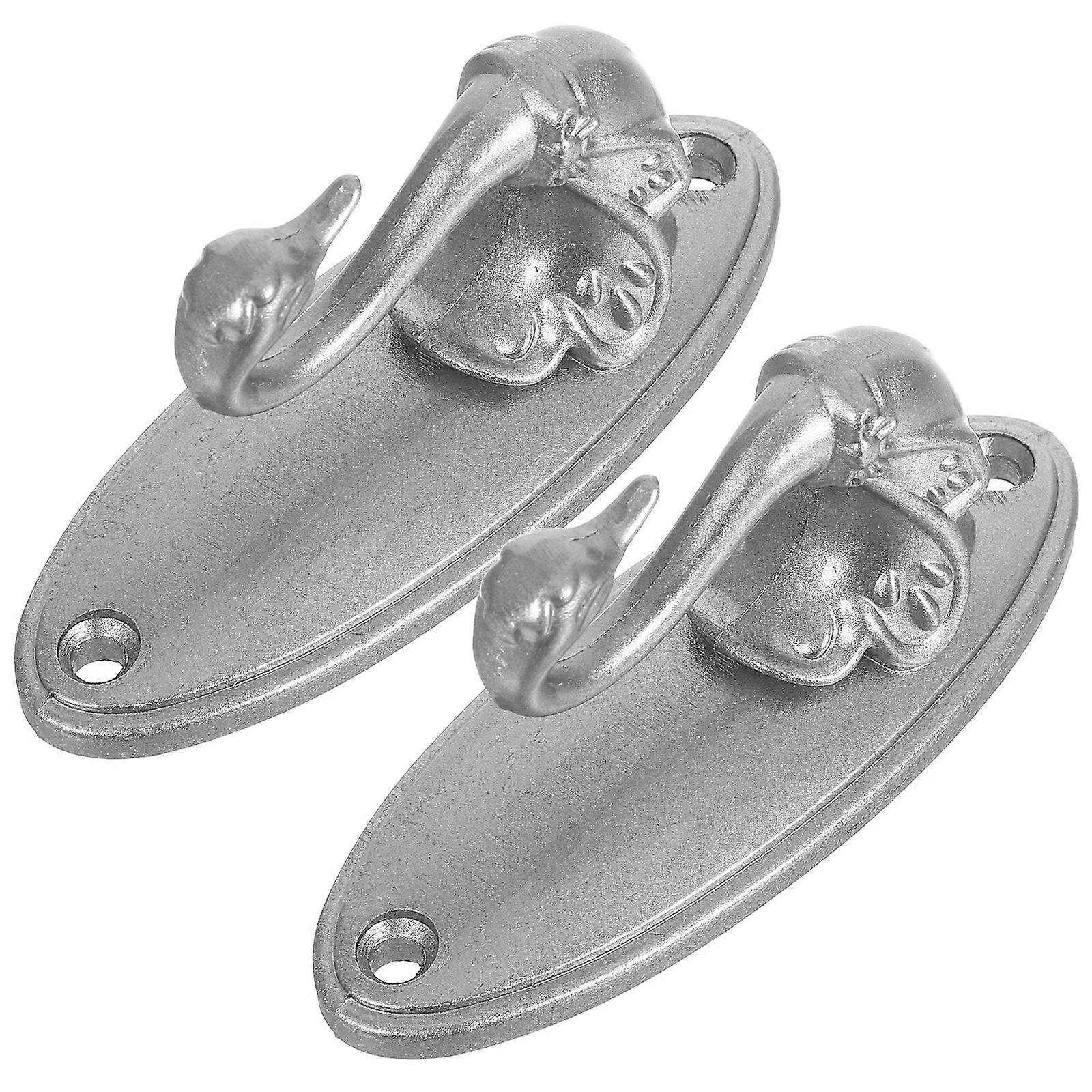 Swan Curtain Hooks Metal Wall Mounted Drapery Holdbacks Decorative Tieback Hooks for Heavy Curtains Space Saving Design Home Bedroom Use