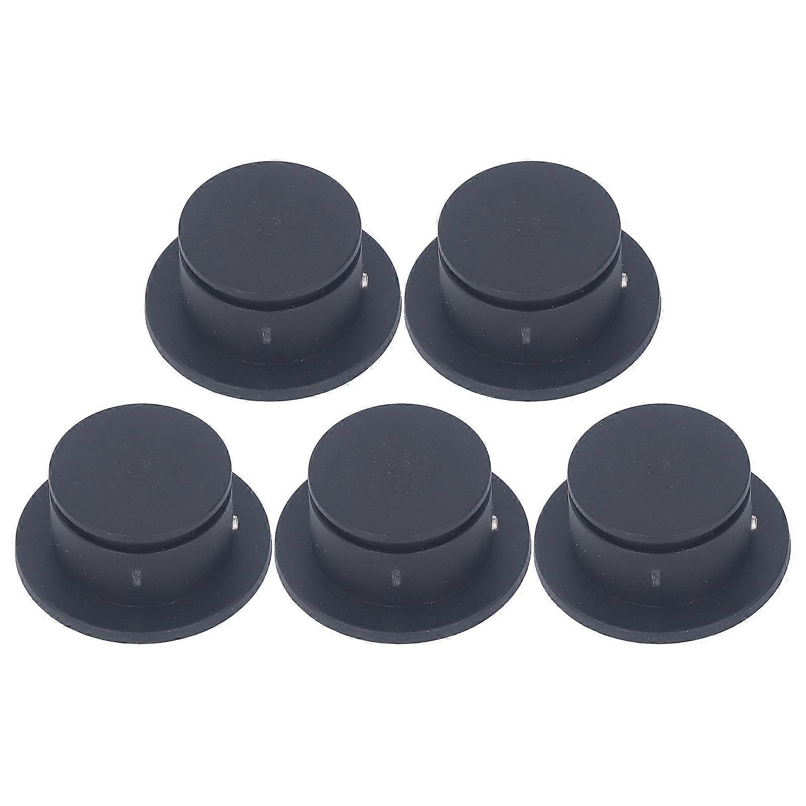 5pcs Surf Leash Plug Replacement Round Board Cup Plug for Surfboard Longboard Black