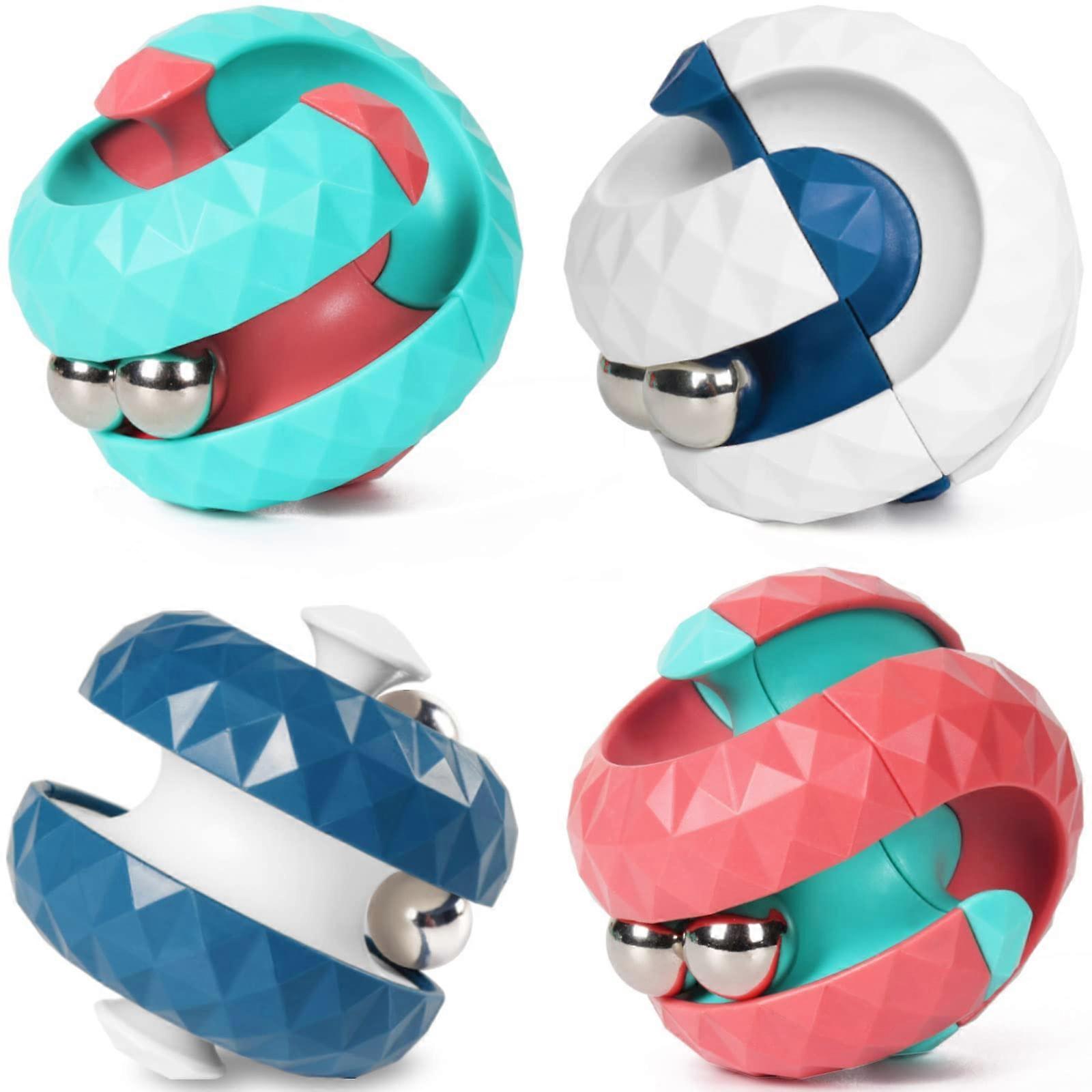 Rotating Cube Ball Maze Fidget Hand Spinner Sensory Toy Pack of 4