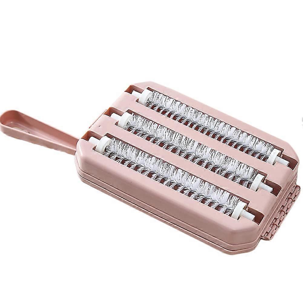 Hand Crumb Brush, Multifunctional, Long Handle, Triple Roller for Carpets, Blankets, Sofas