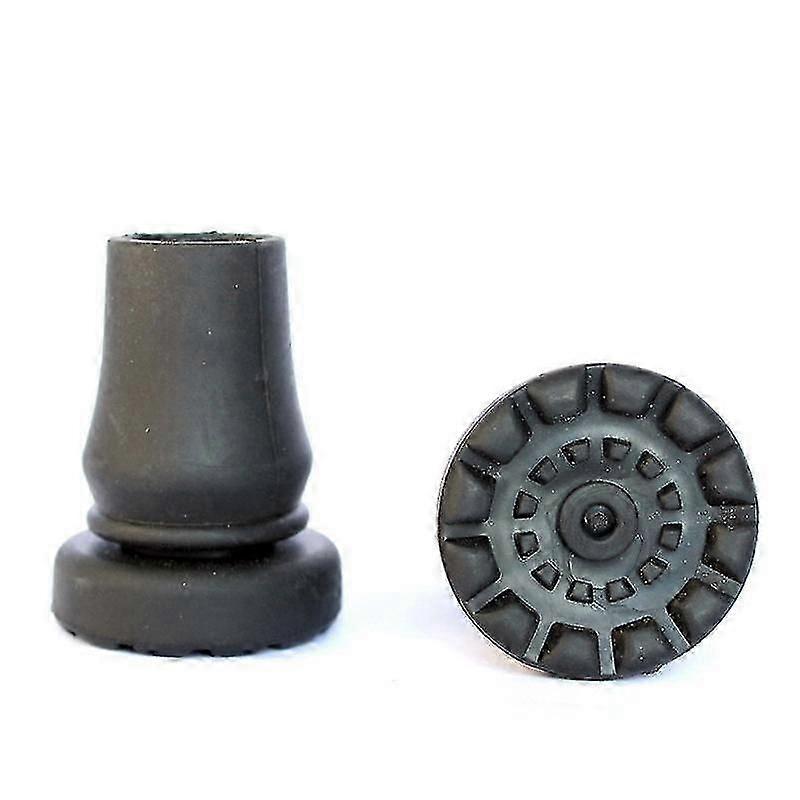 Cane Tip, Non-slip Rubber Universal Walking Cane Tip Replacement Foot For 3/4" Walking Stick, 3/4 Inch - Round Base(2pcs, Black)