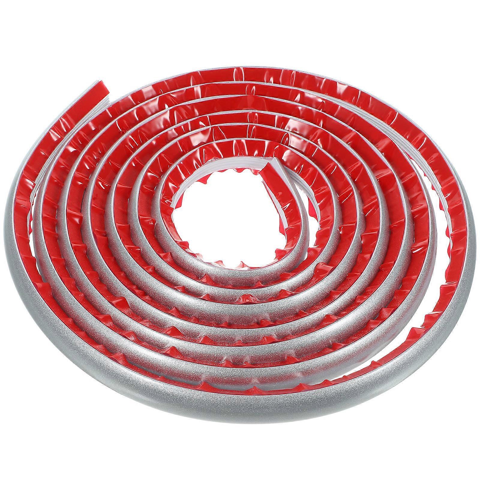 Self-Adhesive Edging Trim Flexible Trim Caulk Strip Silver 500x2cm Ceiling Protector 1Pcs