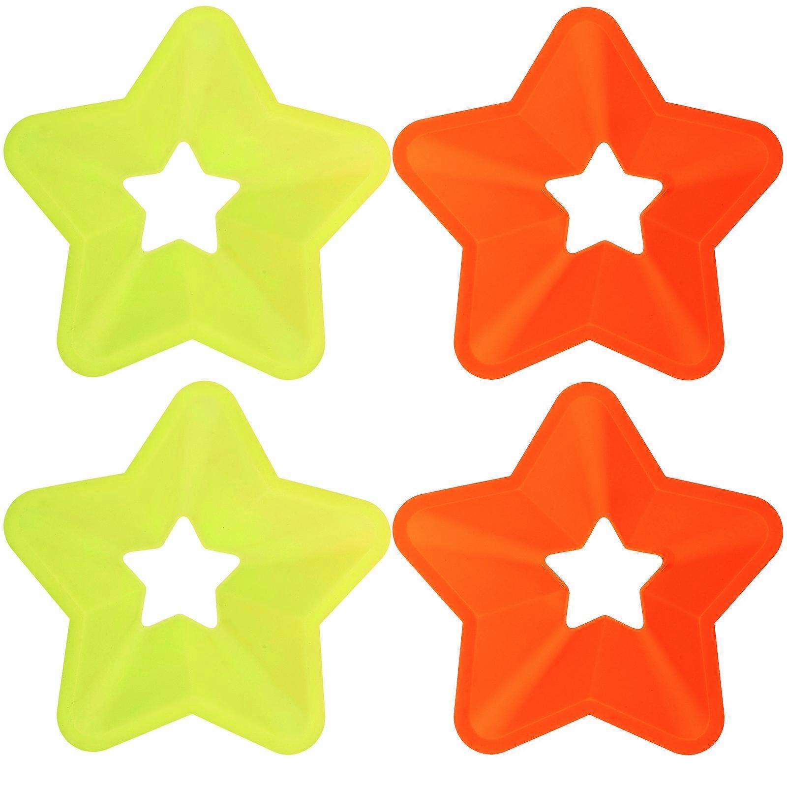 Team Markers Soccer Practice Equipment Boundary Setting Visual Acuity Improvement 4Pcs