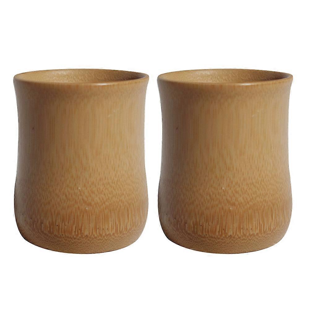 Bamboo Mug Bamboo Water Multi Purpose Carbonized Bamboo Wine Mug For Home Restaurant 2Pcs