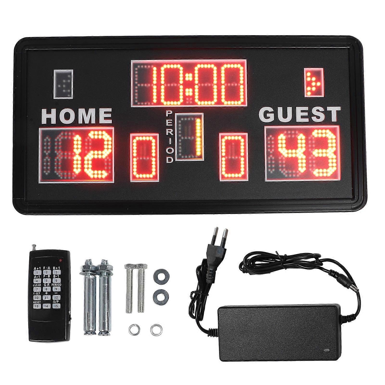 Electronic Basketball Scoreboard Timer LED Multifunctional Countdown Timer Clock Score Keeper
