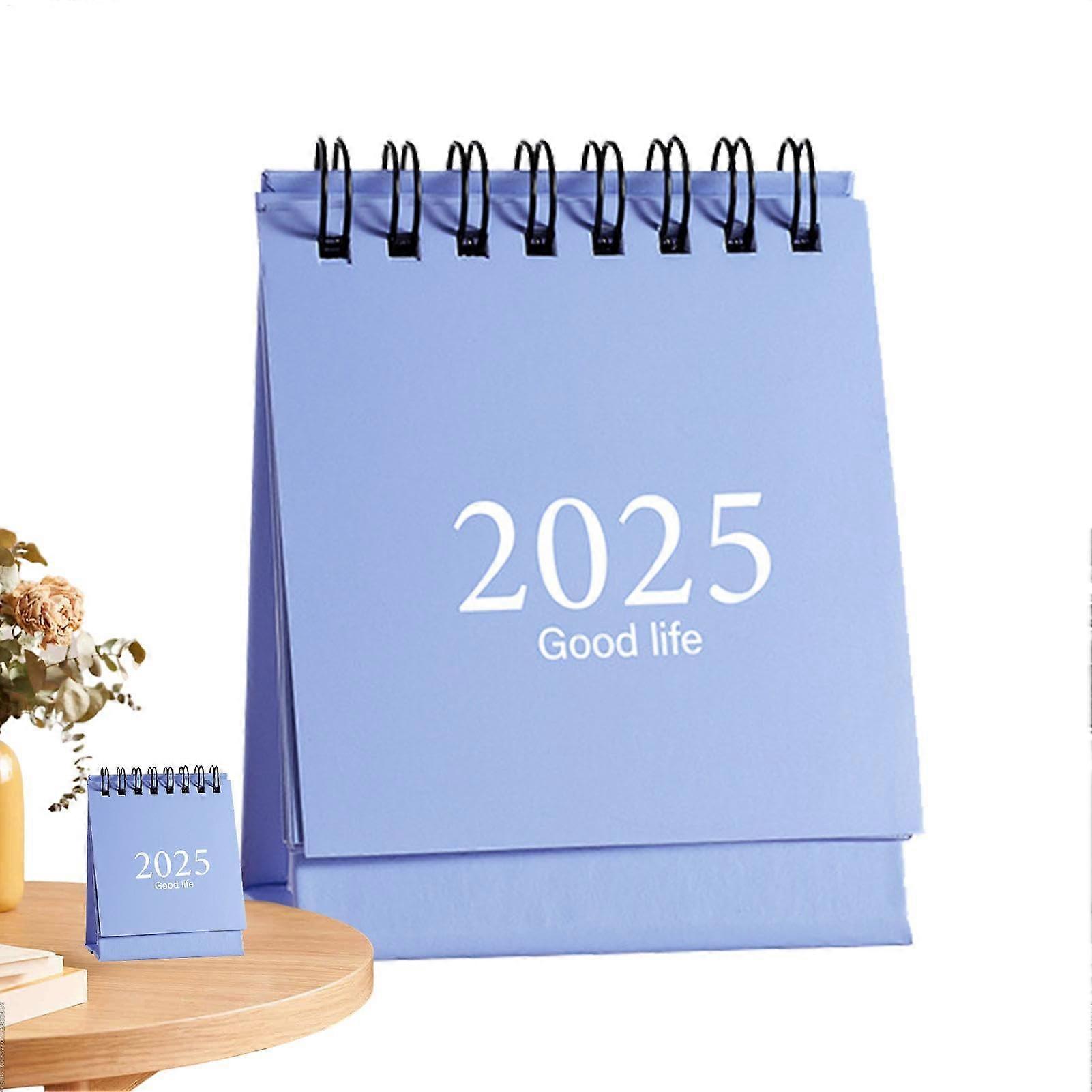 Zuntsutock Small Calendar   Small Calendar, Small Calendar Rotates 360 Degrees  Rotatable Calendar  for Classroom, Laptop Blue