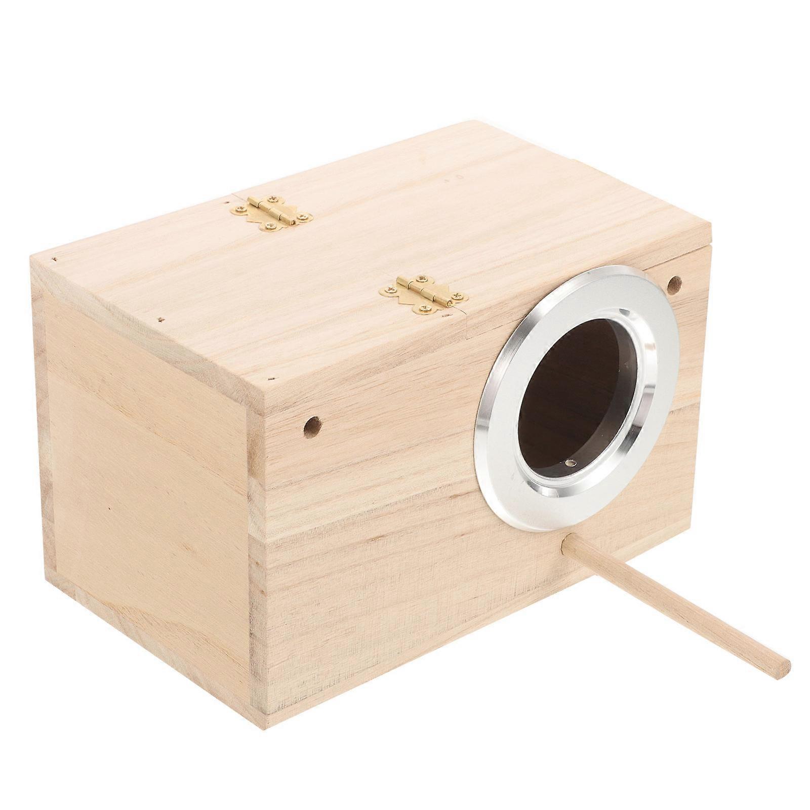 Nesting Boxes For Birds Cockatiel Breeding Box Wooden Bird Nesting House For Small Parrots 20.00X12.00X12.00CM 1Pcs