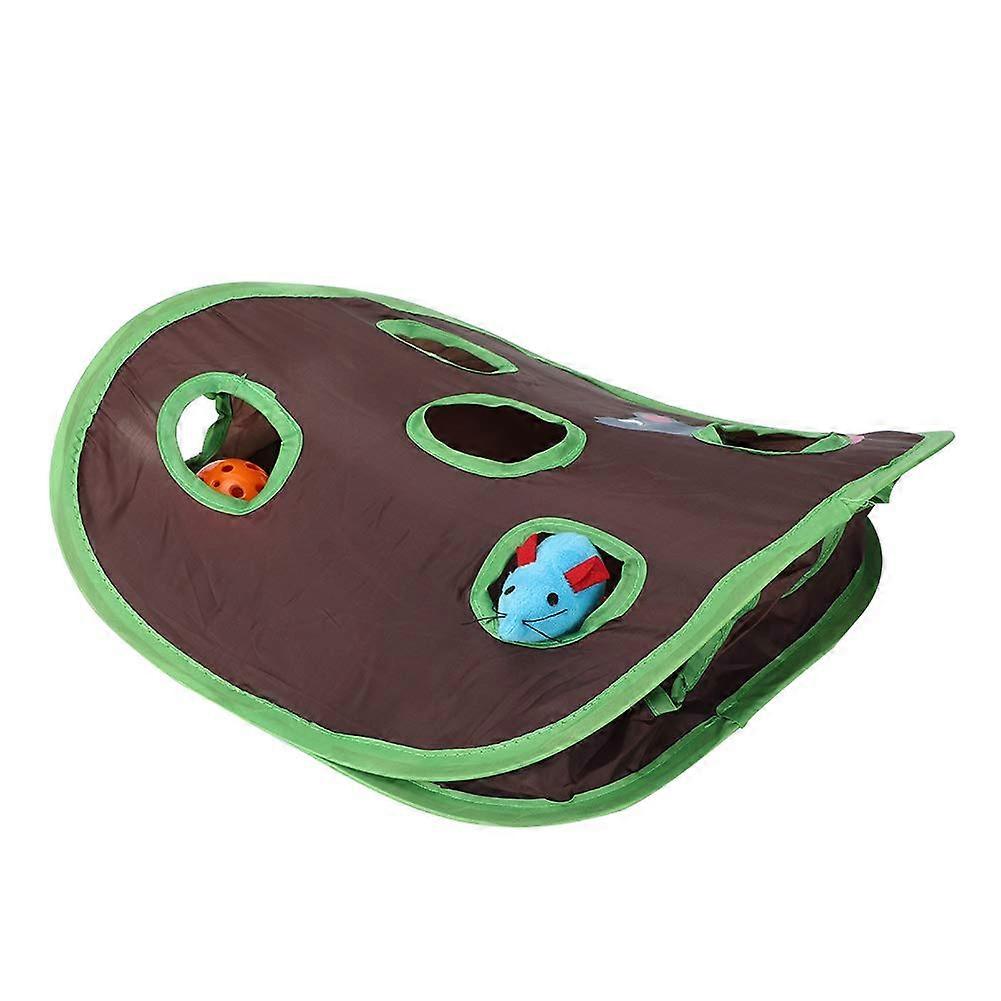 Foldable Cat Toy Popup Open Hunt with Bell Interactive Pet Toy for Cats