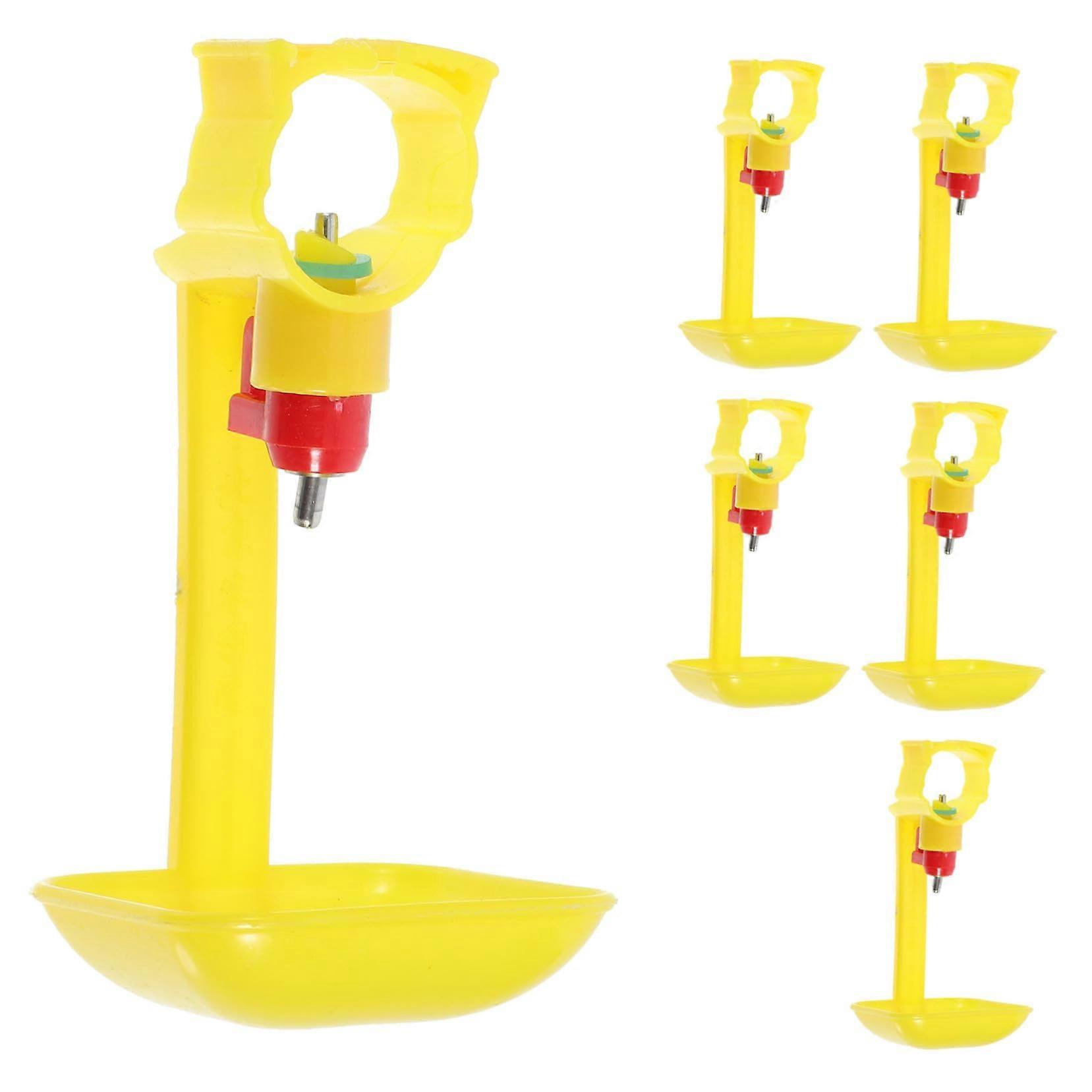 6piece Chicken Waterer Automatic Poultry Drinker Chicken Water Feeder for Chicks Ducks and Other Animals Easy Installation and Use