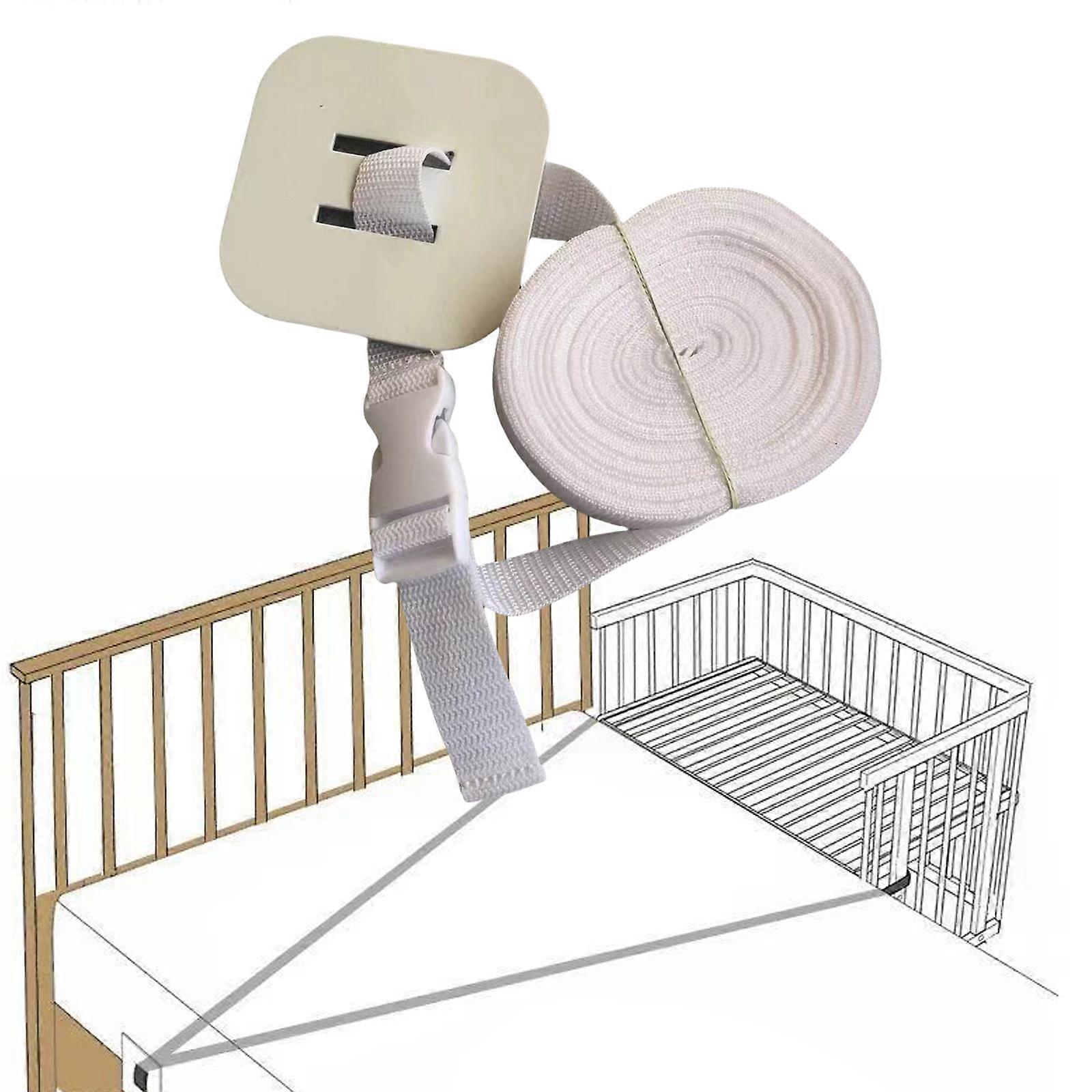 Crib Safety Fastener Practical Nonslip Design Adjustable Straps For Bed Rail Effortless Installation No Tool Needed  8 meters