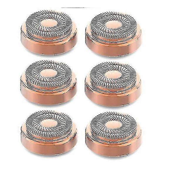 6pcs Testine di depilazione facciale per epilatore indolore per le donne null none