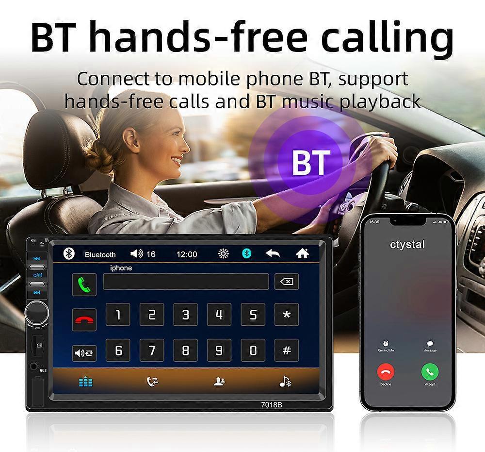 7" Doppel 2DIN Touchscreen Autoradio MP5 Player Bluetooth Radio USB AUX