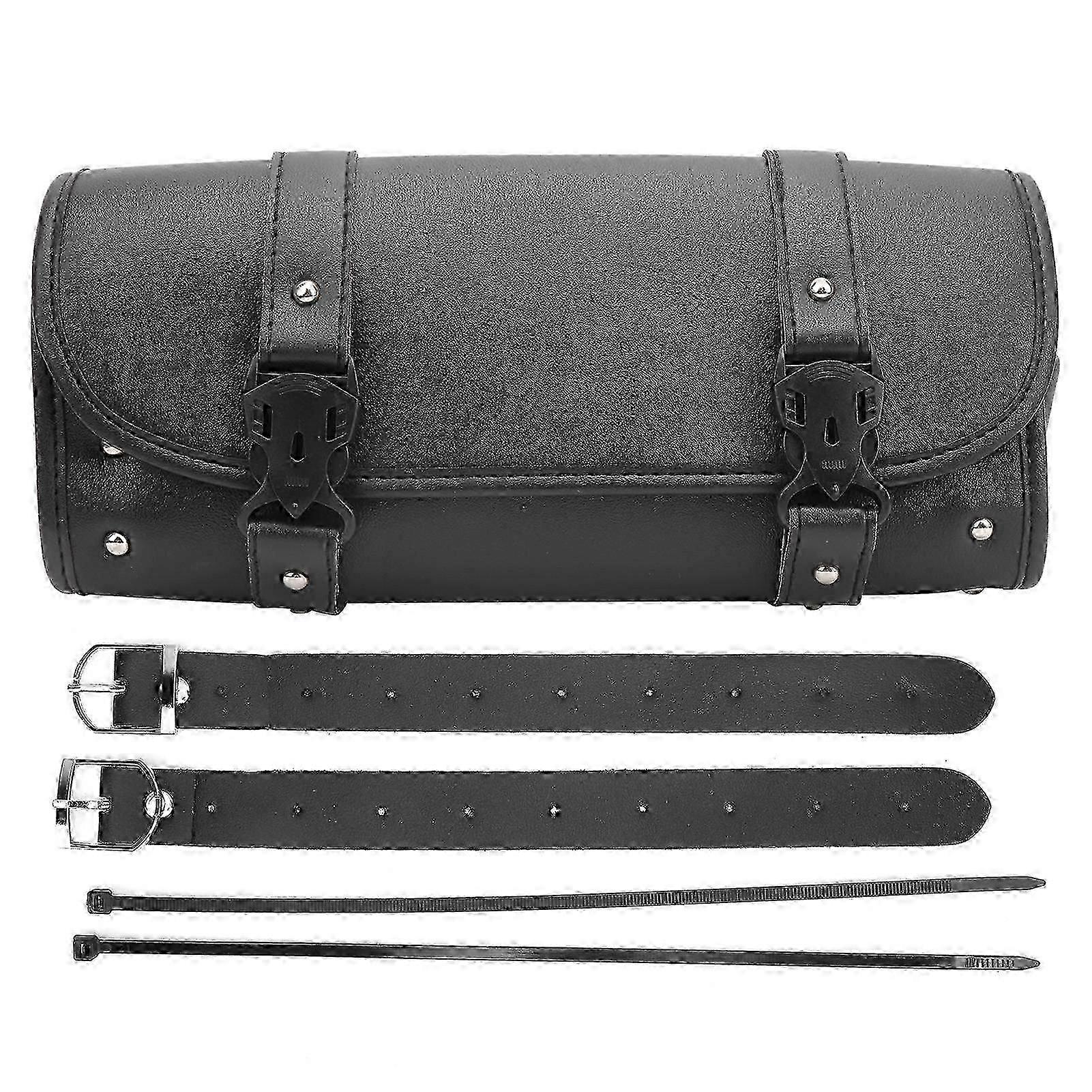 2025 Latest Model Pu Leather Tool Storage Bag Front Rear Organizer Saddlebag