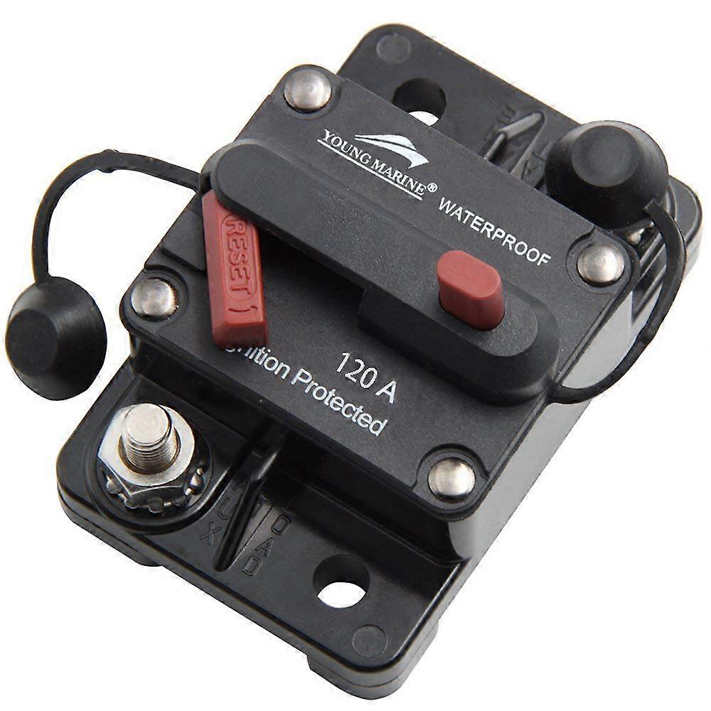 Boat Towing Manual Reset Waterproof Circuit Breaker 12V48V DC (Surface Mount 120A) Surface Mount120A