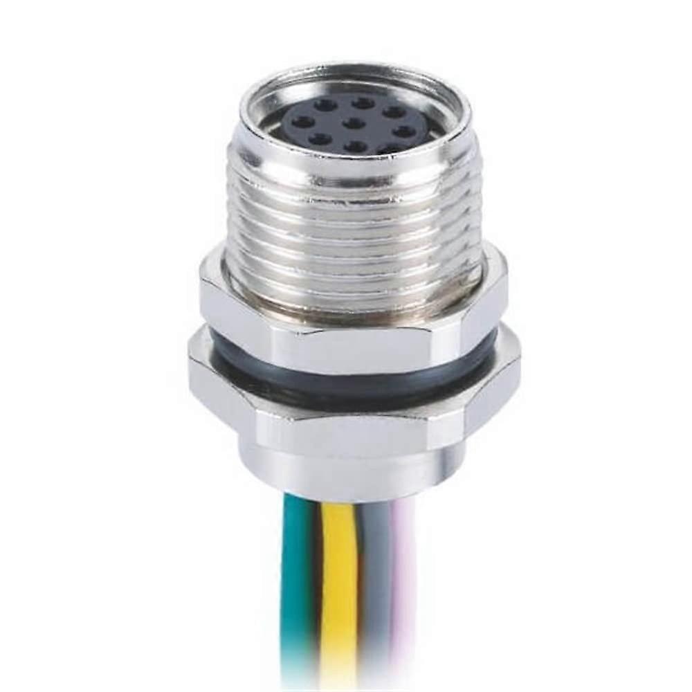 M8 8 Pin Male Waterproof Connector with 1m 26AWG Solder Cable for A Coding Female Applications