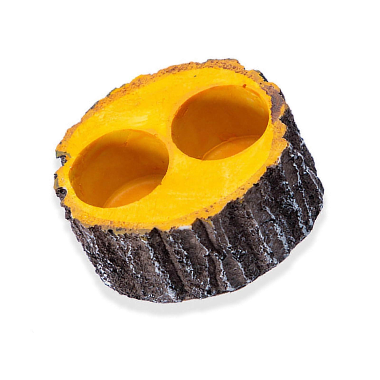 Multiuse Reptile Feeding Bowl With Wood Grain Finish For Terrarium Habitats Water Bowl And Drinking Dish For Lizards