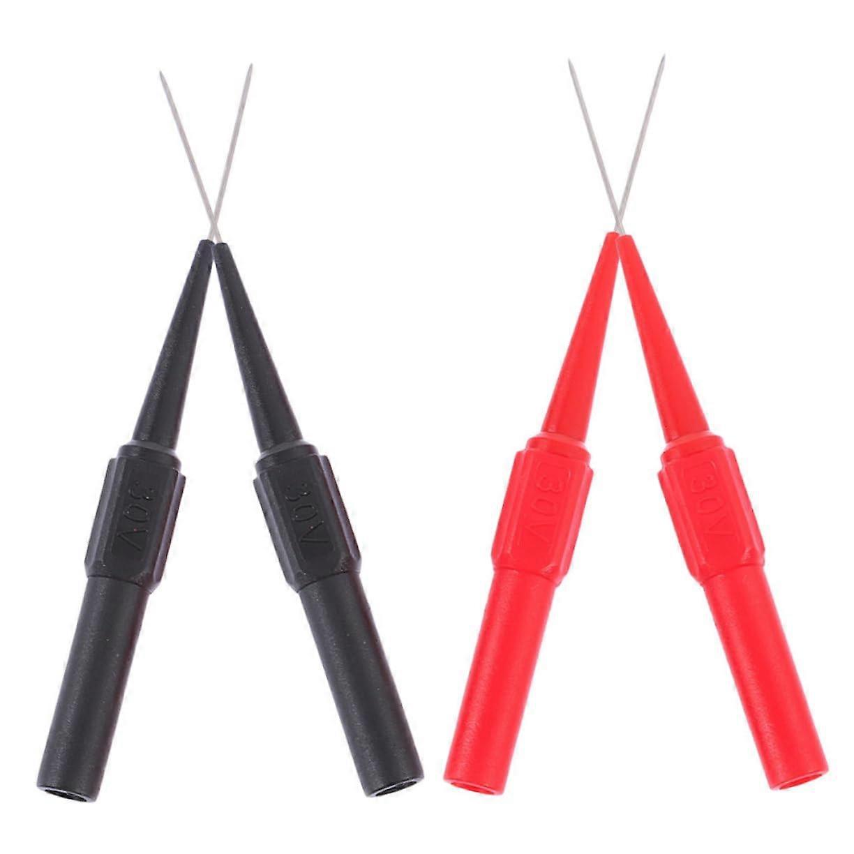 4Piece Split Circuit Test Probe with Test Leads, Ergonomic Insulated Back Probes