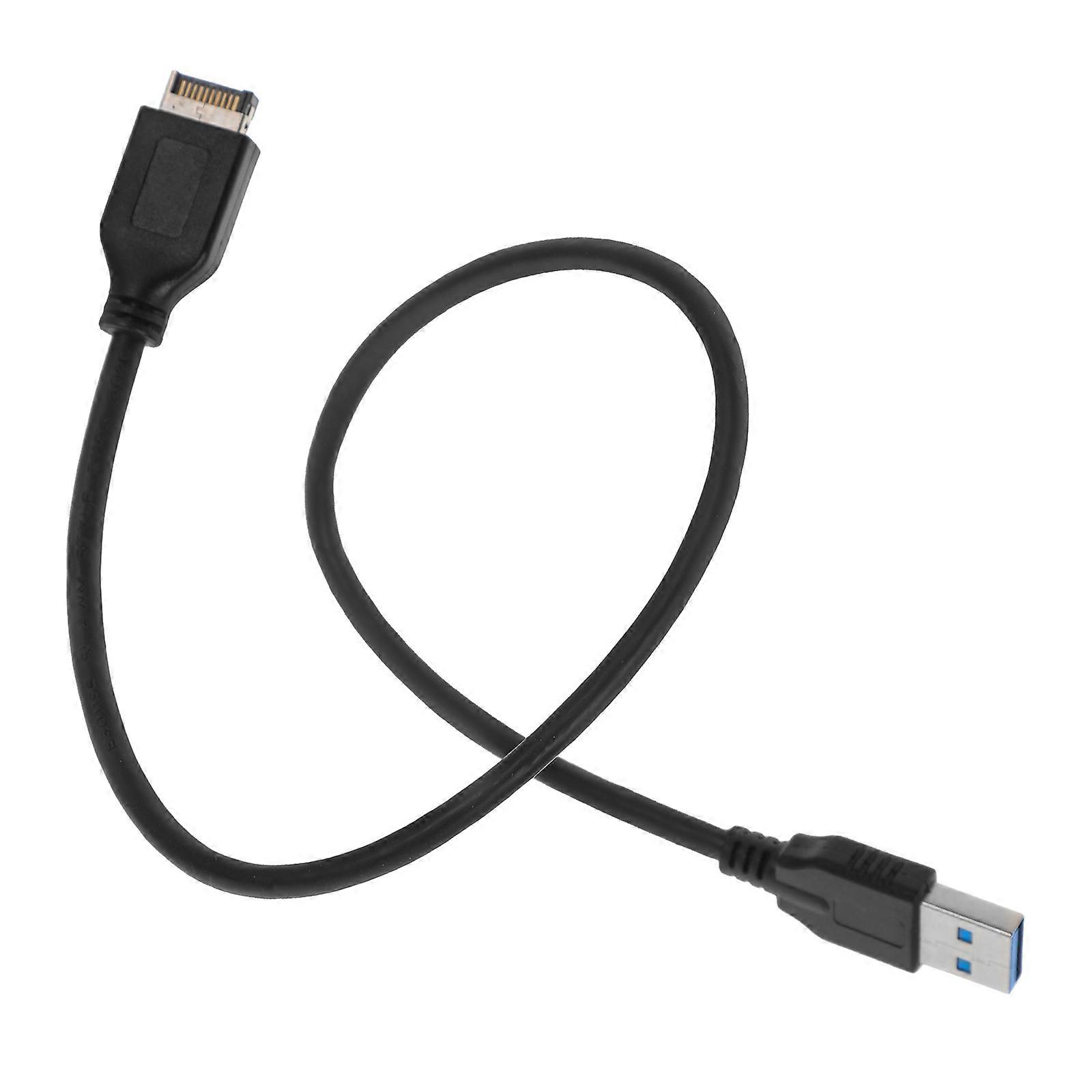 Usb Extender Cable Data Transfer Extended Length For External Hard Drives Black Copper Material 1Pack