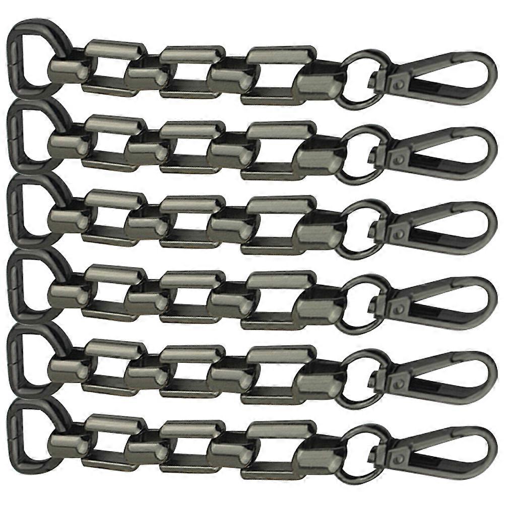 Bag Extension Strap Set Of 6 For Purses Daily Use Versatile Black Color Shoulder Strap Adjustment