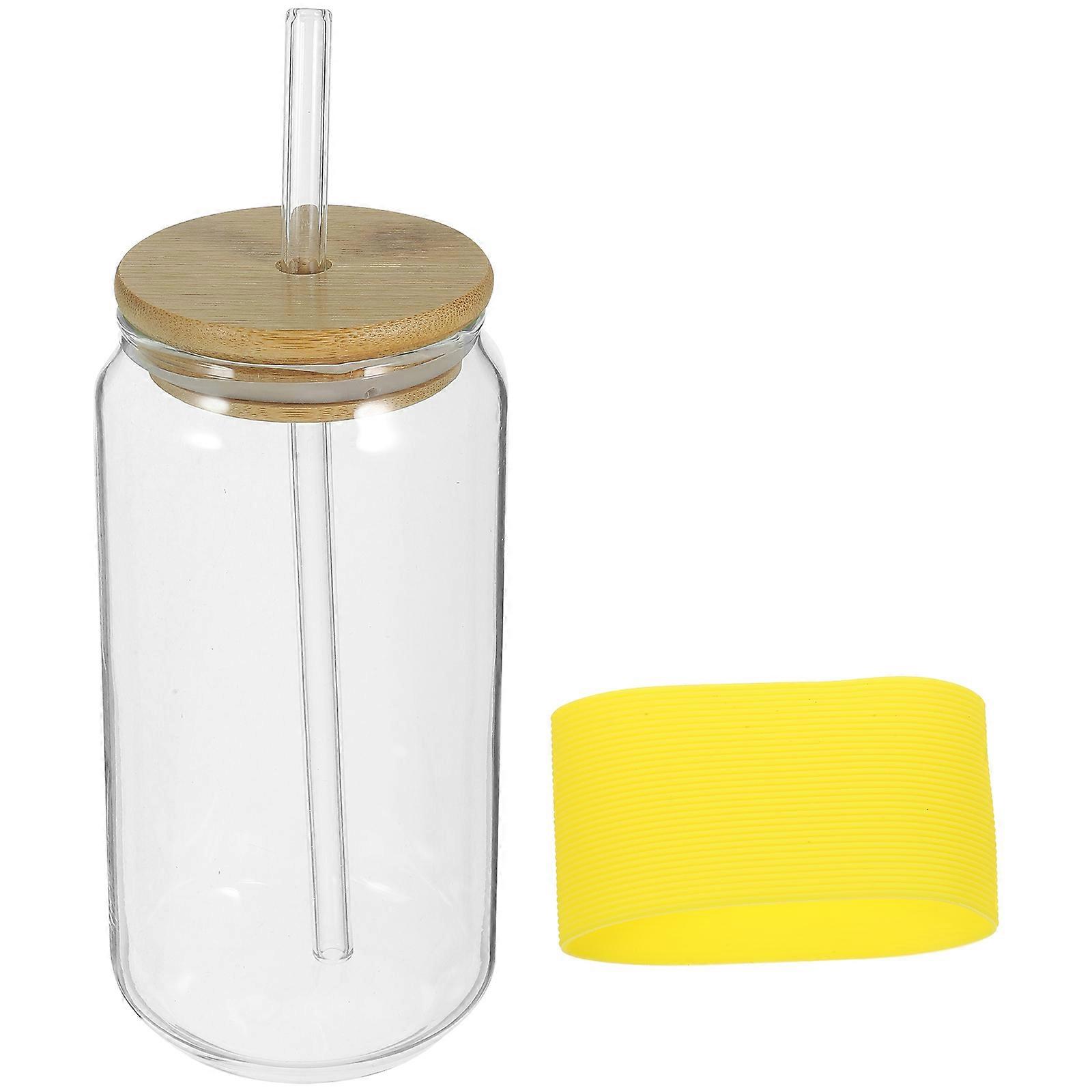 Transparent Glass Drinking Cup for Home Use Lightweight Portable and Easy to Clean 500ml