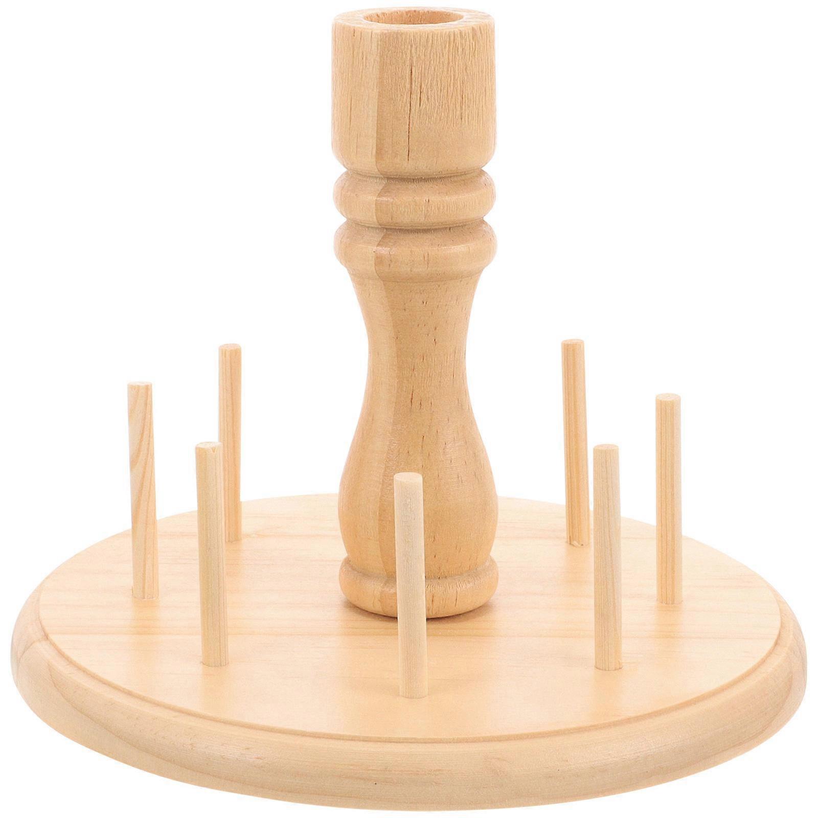 Wooden Thread Holder Stand Spool Organizer for Sewing, Quilting, and Embroidery – Smooth Surface Craft Rack for Easy Access