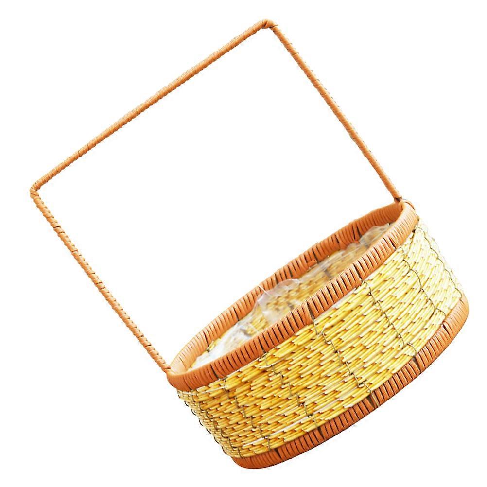 Woven Storage Basket for Home Use Multi Fruit and Snack Organizer 12.5x8.5x9 inches