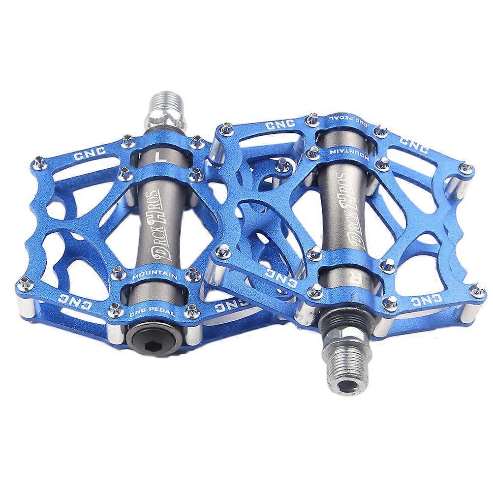 1 زوج من دواسات الدراجة من سبائك الألومنيوم مقاومة للماء مناسبة لأجزاء ركوب الدراجات اللون الأزرق مع تقنية القطع باستخدام الحاسب الآلي