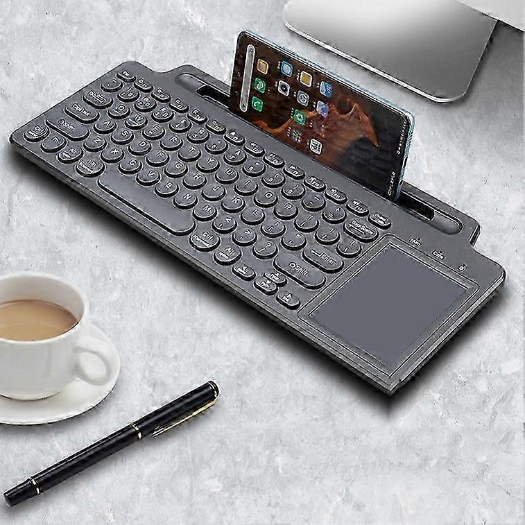 2.4G Bluetooth Wireless Keyboard With Card Slot Bracket With Touchpad