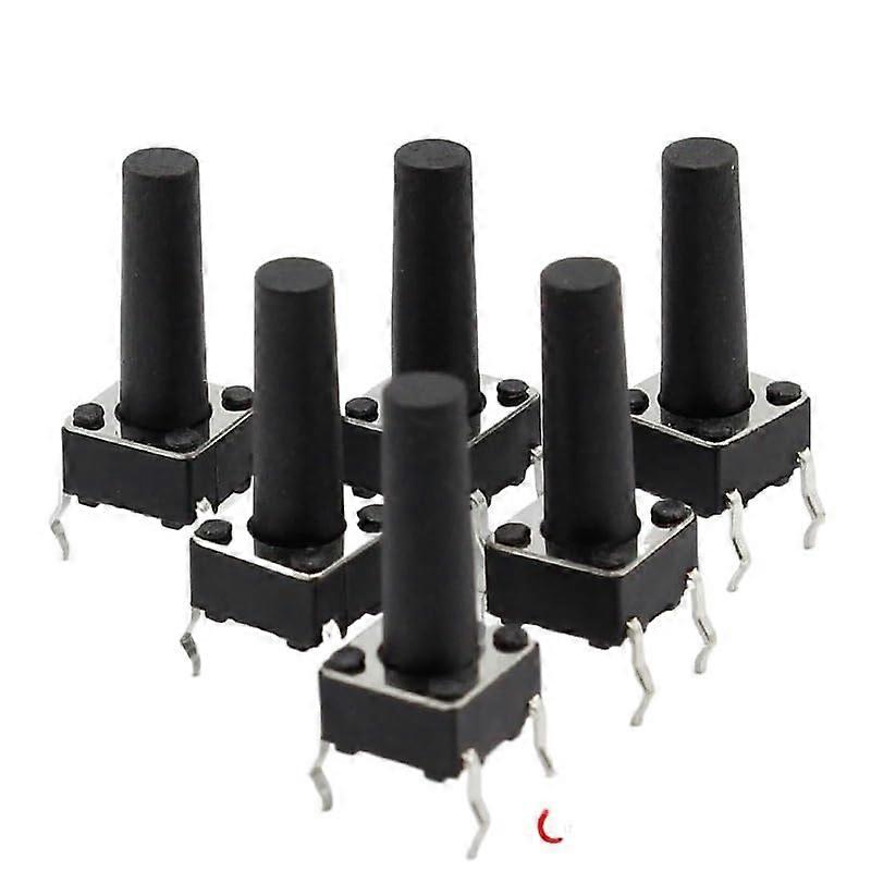 G97 Tactile Push Button Switch 6x6x14MM, 4-Pin Self-Reset DIP Top Copper, 50 Pcs Lot