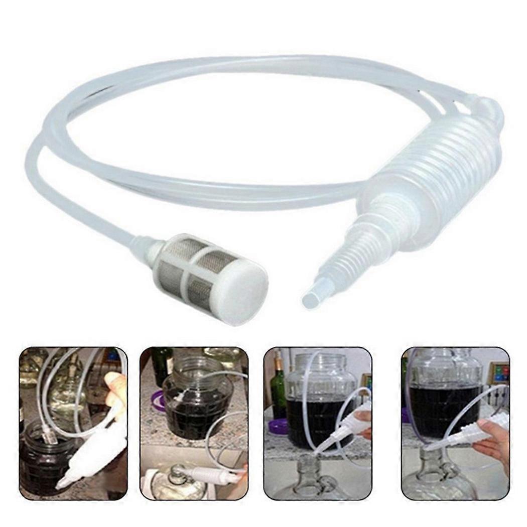 Handheld Plastic Home Brewing Siphon Pipe Hose Water Wine Hand Transfer Pump for Drop Ship Wine Beer Food Brewing Making Tool