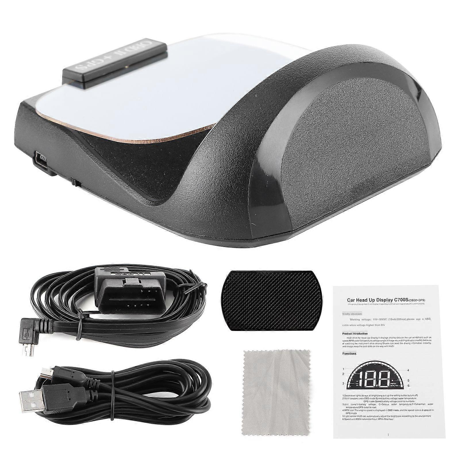 Display HUD universale per auto con GPS OBD doppio sistema multifunzionale