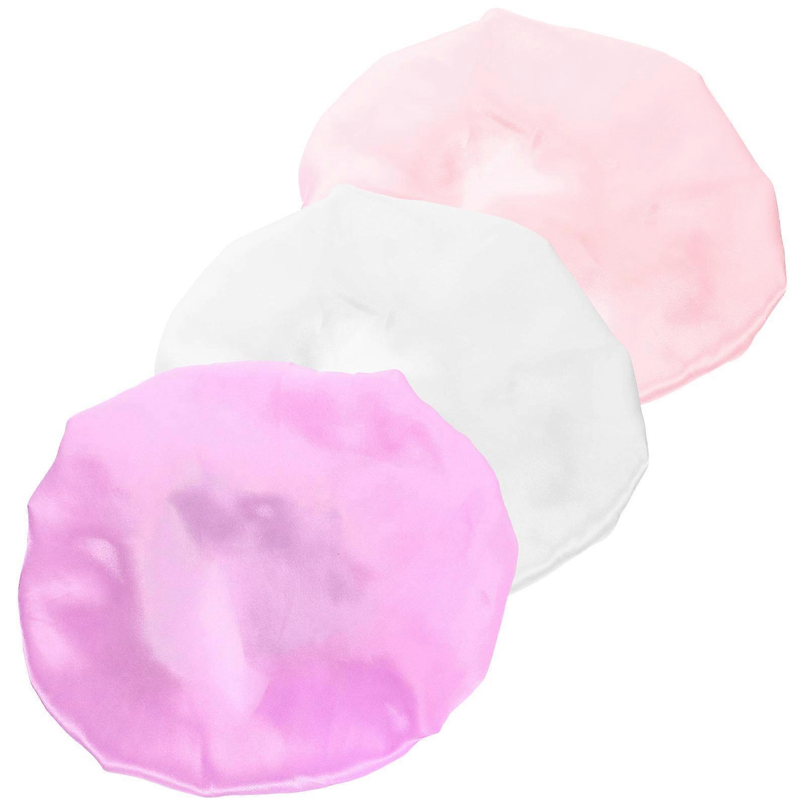 High Elastic Design Satin Sleep Bonnet for Children Ideal for Home Use and Shower 3Set