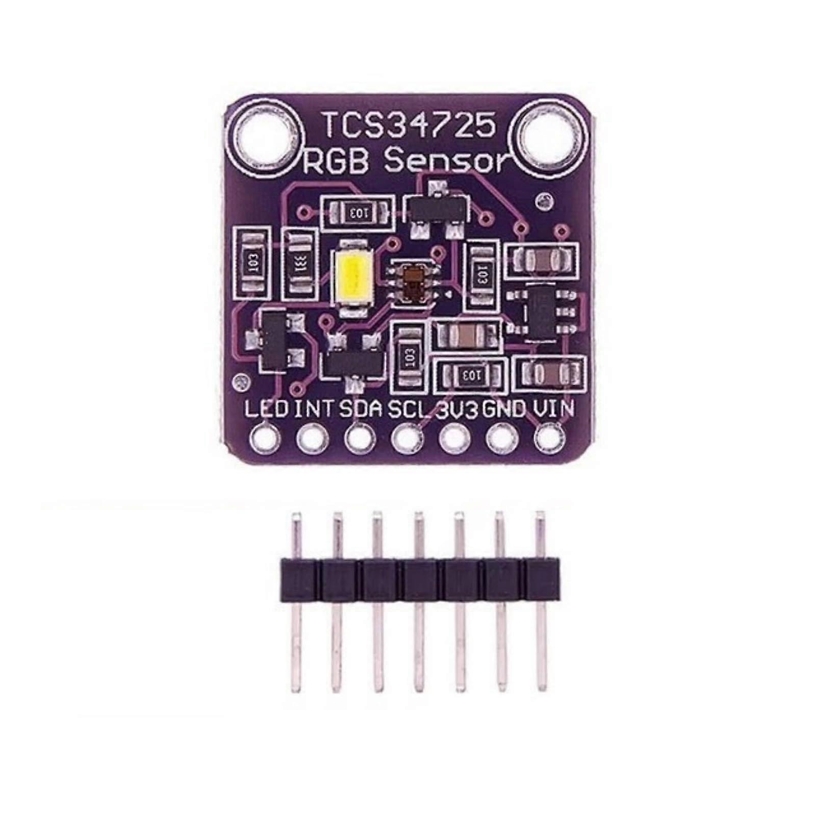 TCS34725 LowPower LED Color Sensors with I2C Interface,  for Projects and Portable Devices, 3.3/5V Color Sensors, Purple Template