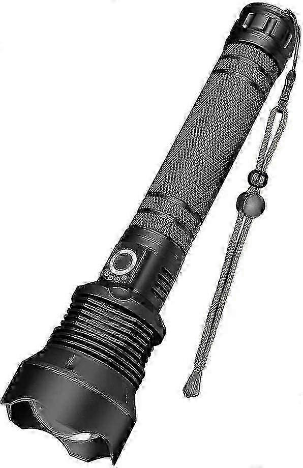 2025 90000 Lumens USB Rechargeable Flashlight - IP65 Waterproof Zoomable Military Torch for Camping