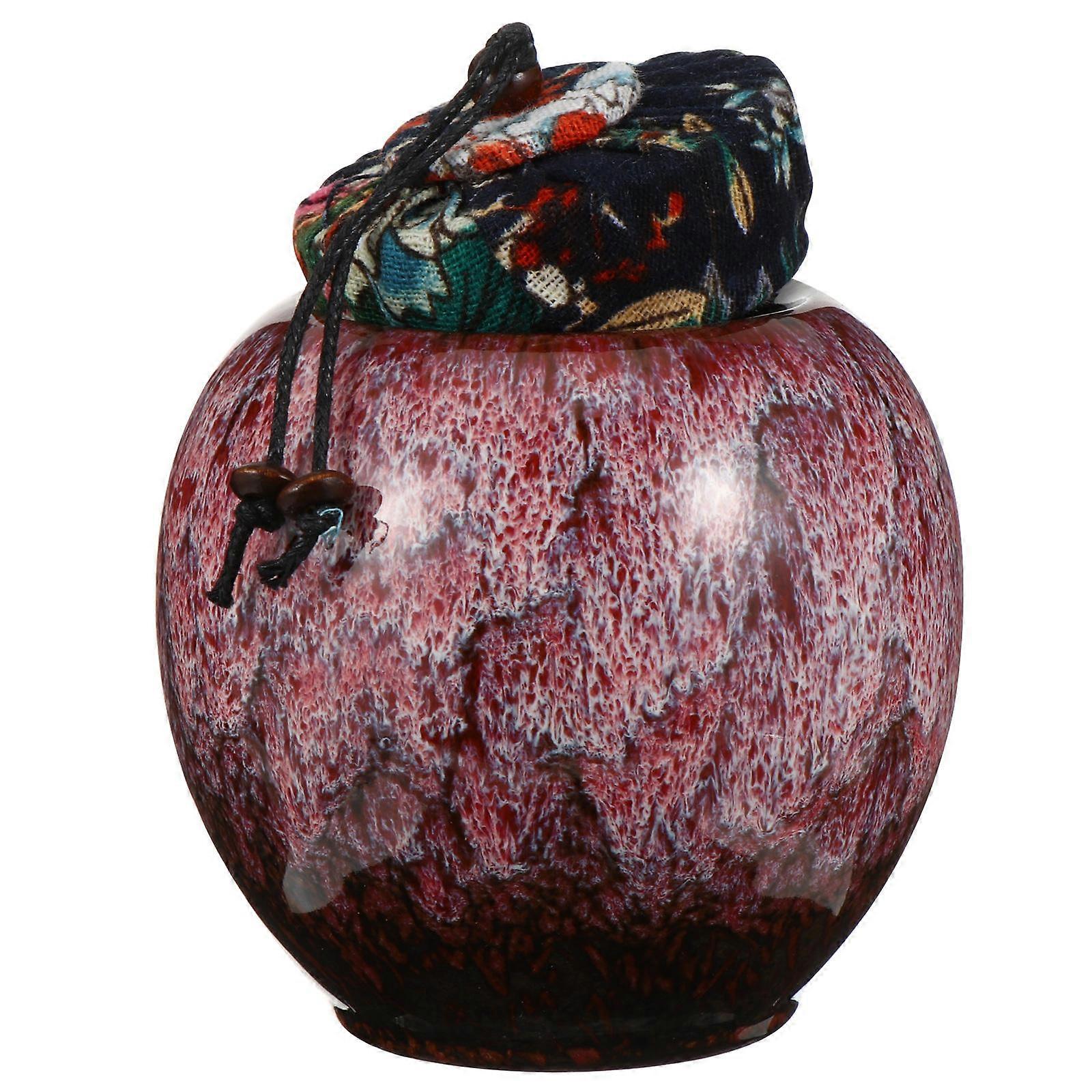 1 Pc Airtight Ceramic Tea Canister for Loose Tea, Grains & Nuts Storage – Elegant Multipurpose Home Organization Jar with Unique Craftsmanship