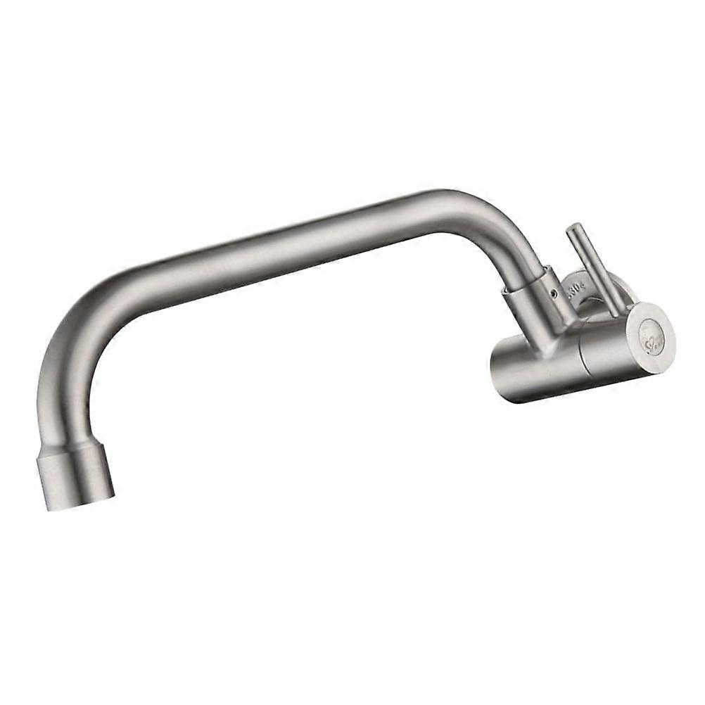 Stainless Steel Rotatable Kitchen Faucet for Home Silver Easy to Use and Degrees Rotation