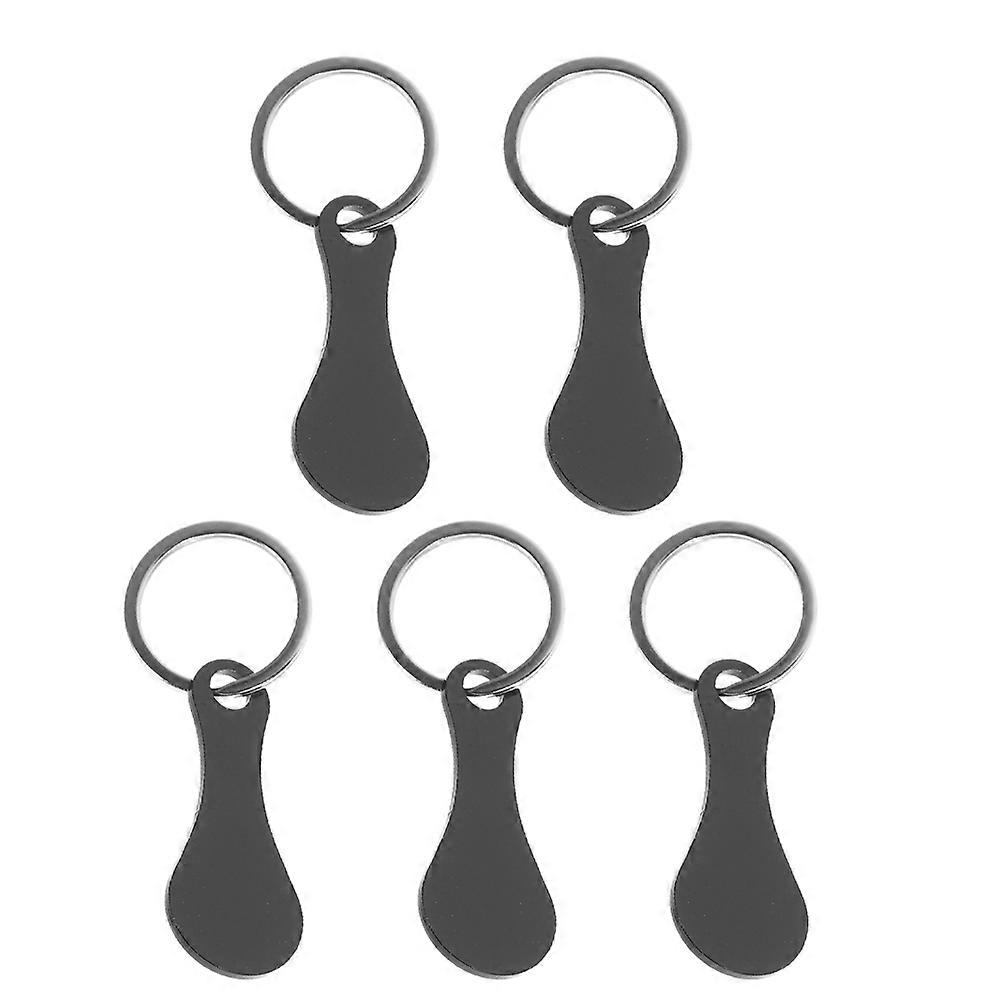 5PCS Shopping Cart Tokens with Keychain for Supermarkets Easy Checkout Trolley Coins Key Ring