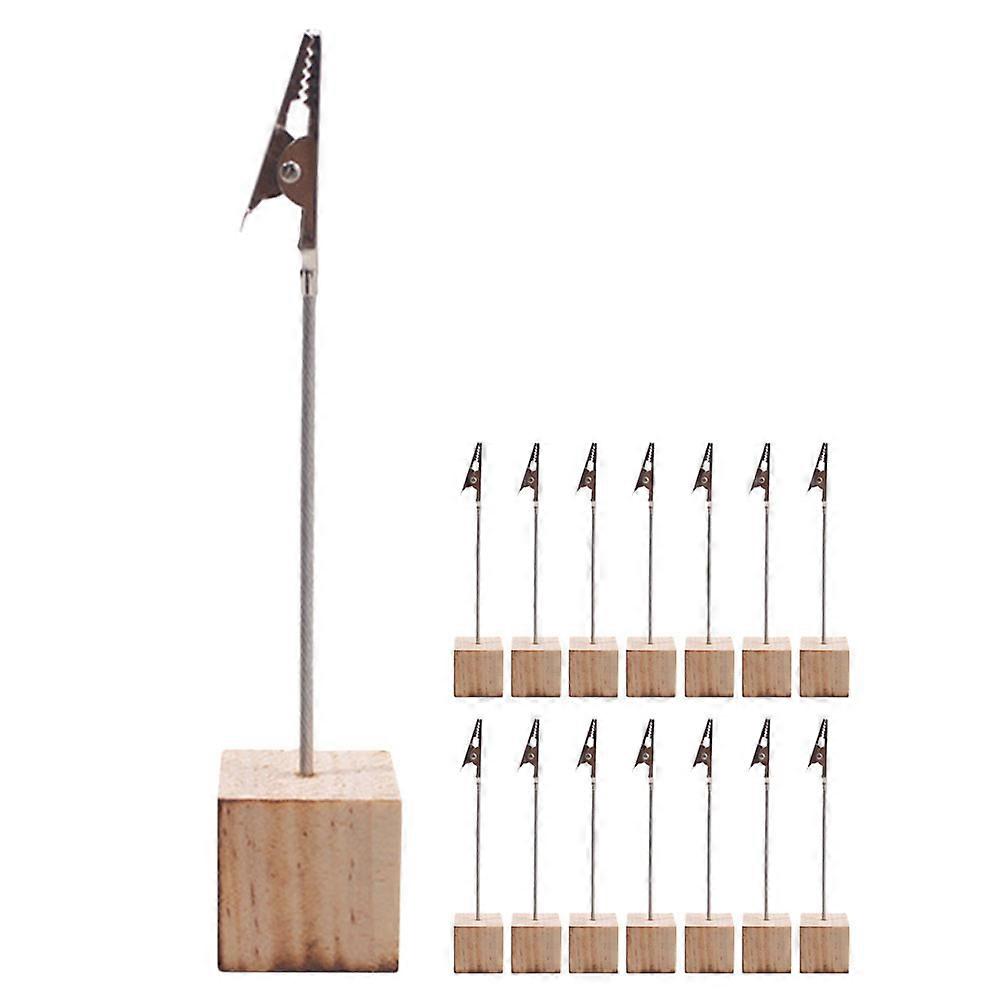 Wooden Photo Holder Clips 15pcs Rustic Table Holders for Weddings, Events, Memo Display & Photo Organization
