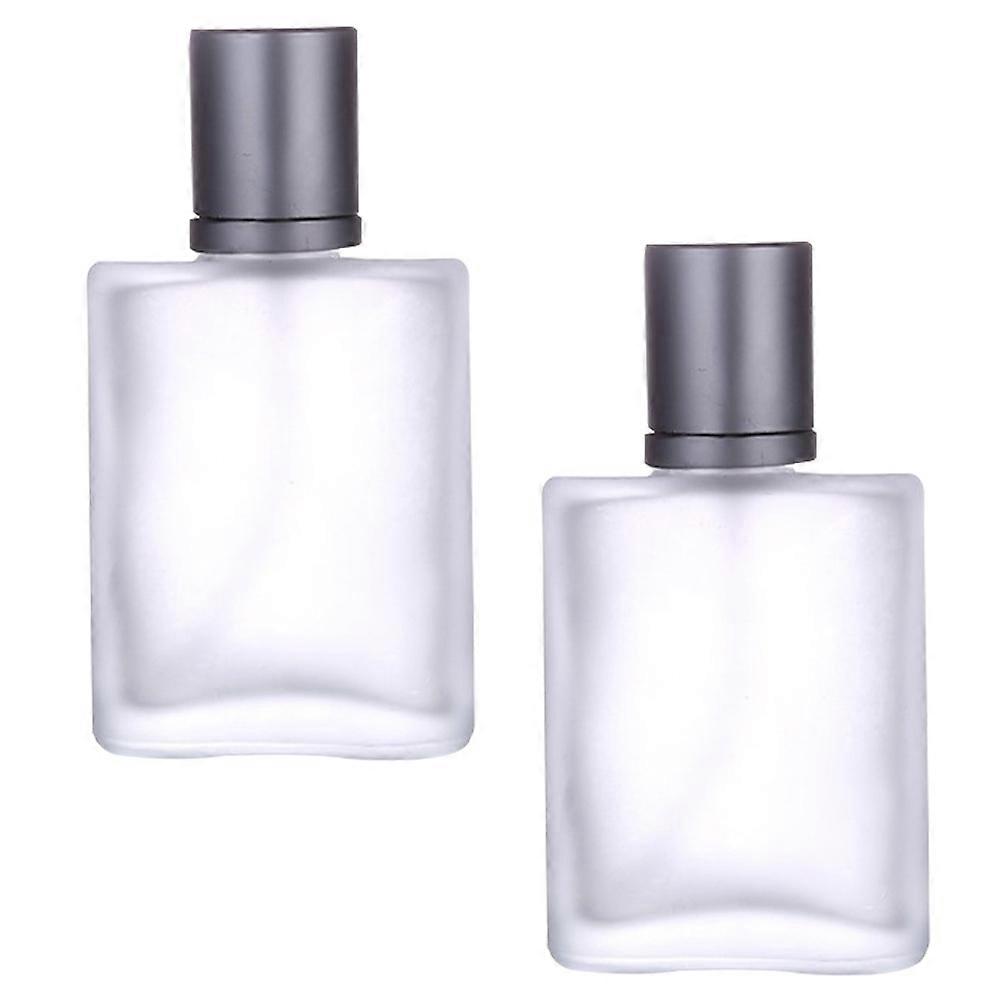 2Pcs Transparent Glass Cosmetic Bottles for Home with Leakproof Design and Durable Craftsmanship