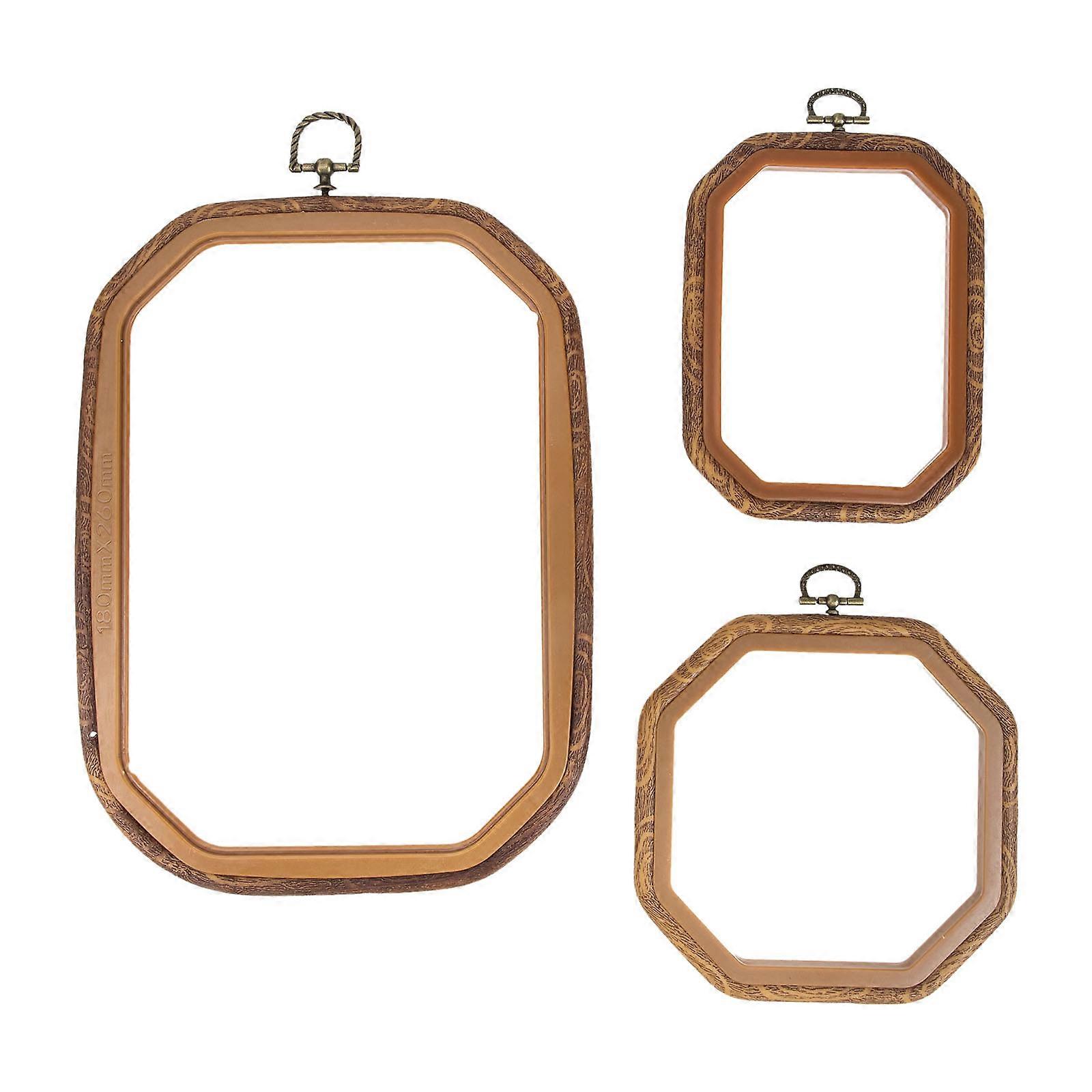 3pcs Vintage Embroidery Hoop Frame for DIY Cross Stitch and Embroidery Supply