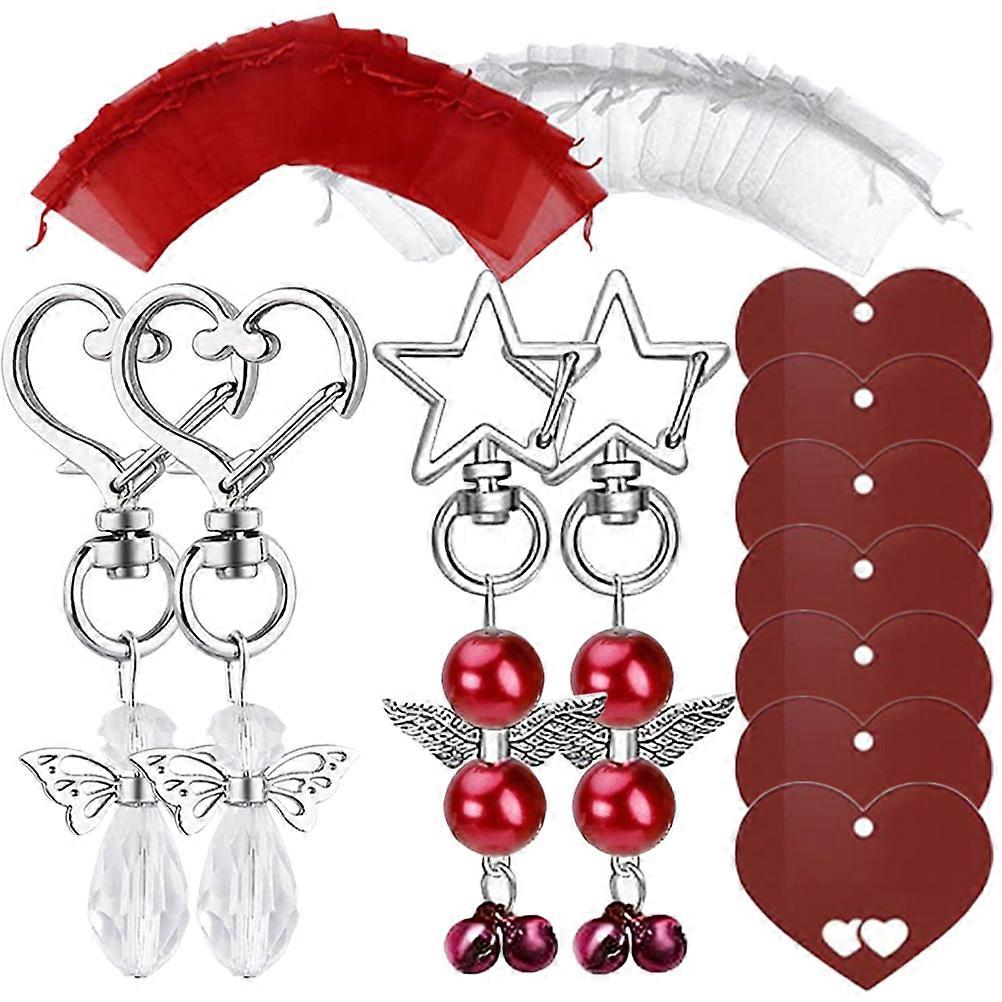 Angel Keychain Set Guardian Angel Charm Keyrings for Girls, Ideal for Weddings, Birthdays & Showers