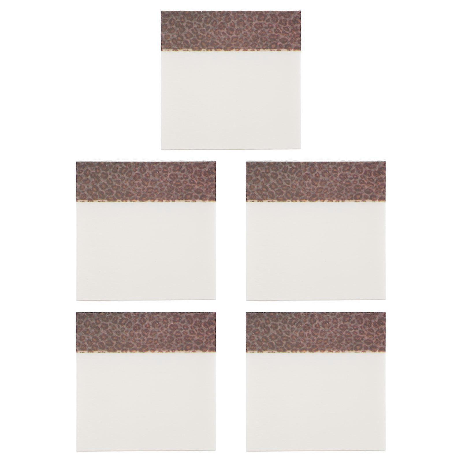 Colored Note Pads 5Pcs Leopard Design Memo Pads For School Office Wall Blackboards And Desk Surfaces Use