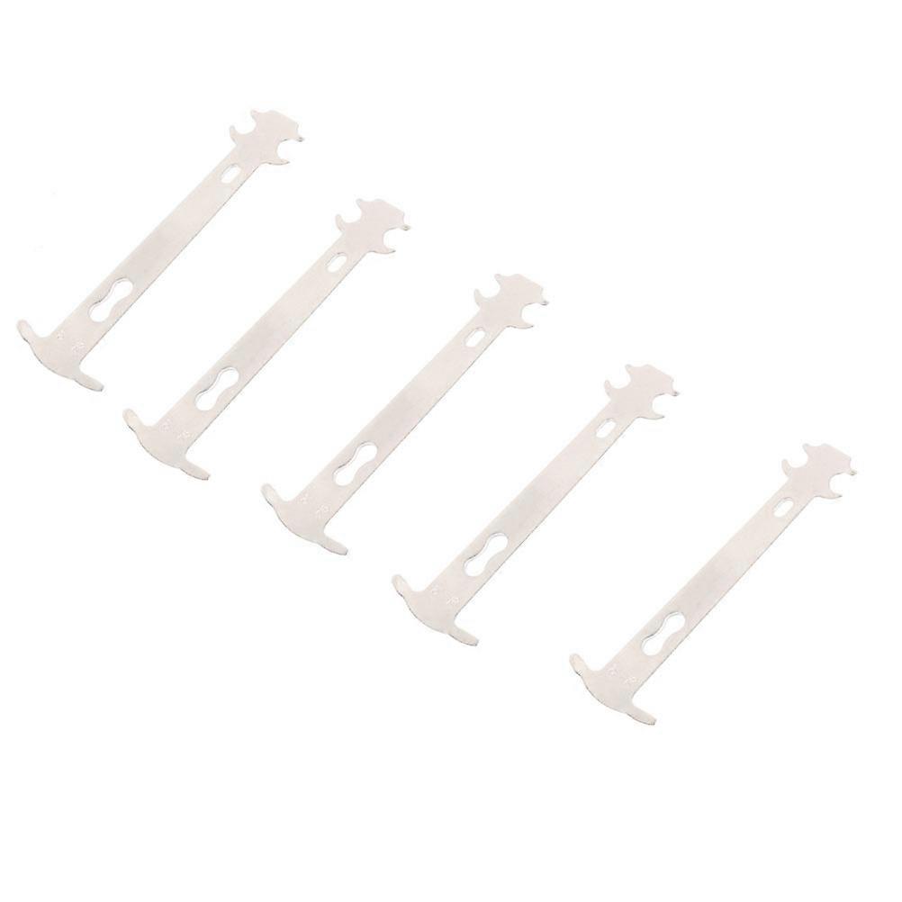 Chain Testing Tool For Mechanics 14X4.8CM Silver Chain Measurement Ruler 5Pack