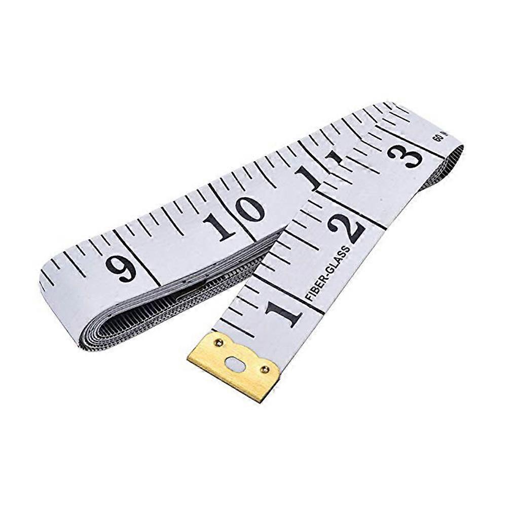 12pcs Soft Measuring Tape for Body Measurement, Sewing Crafts, Tailoring, and Dressmaking – Lightweight & Durable White Ruler