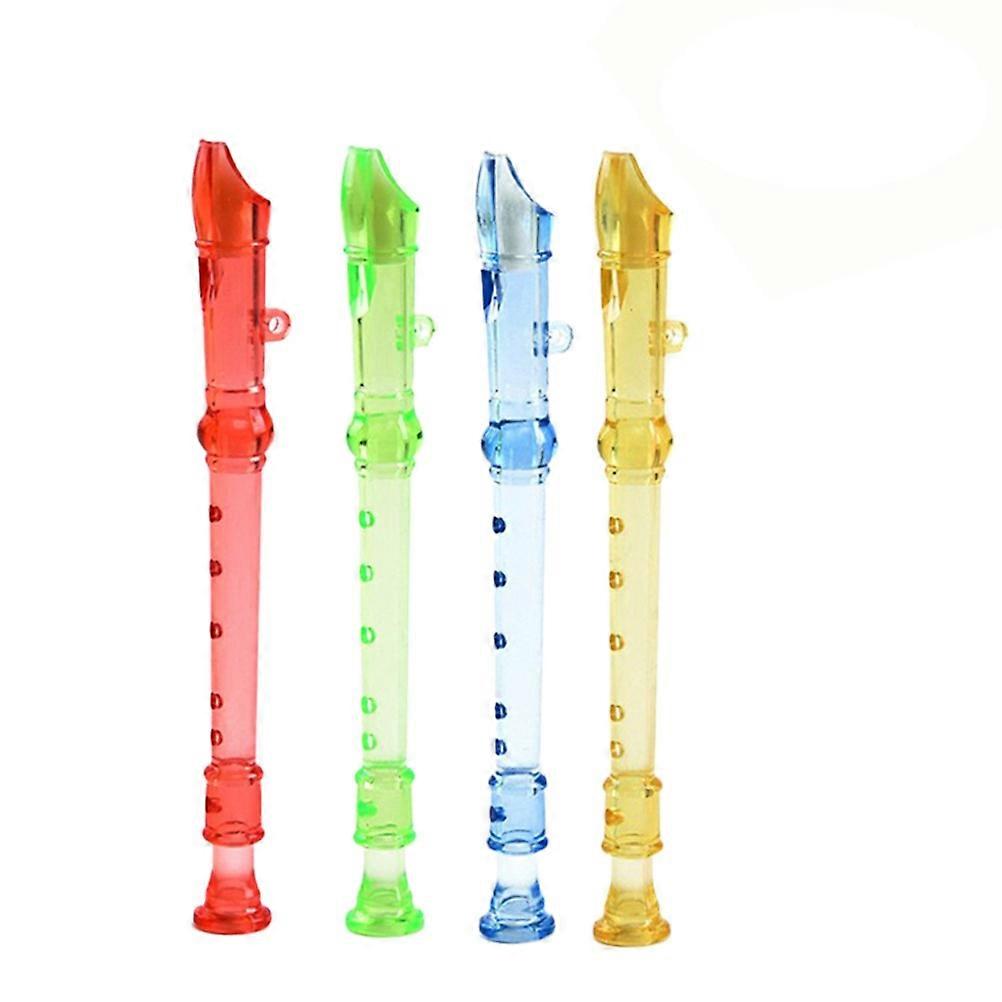 12pcs Transparent Flutes for Musical Instruments Fun Rhythm Play, Develops Music Skills & Coordination for Children's Group Activities, Assorted
