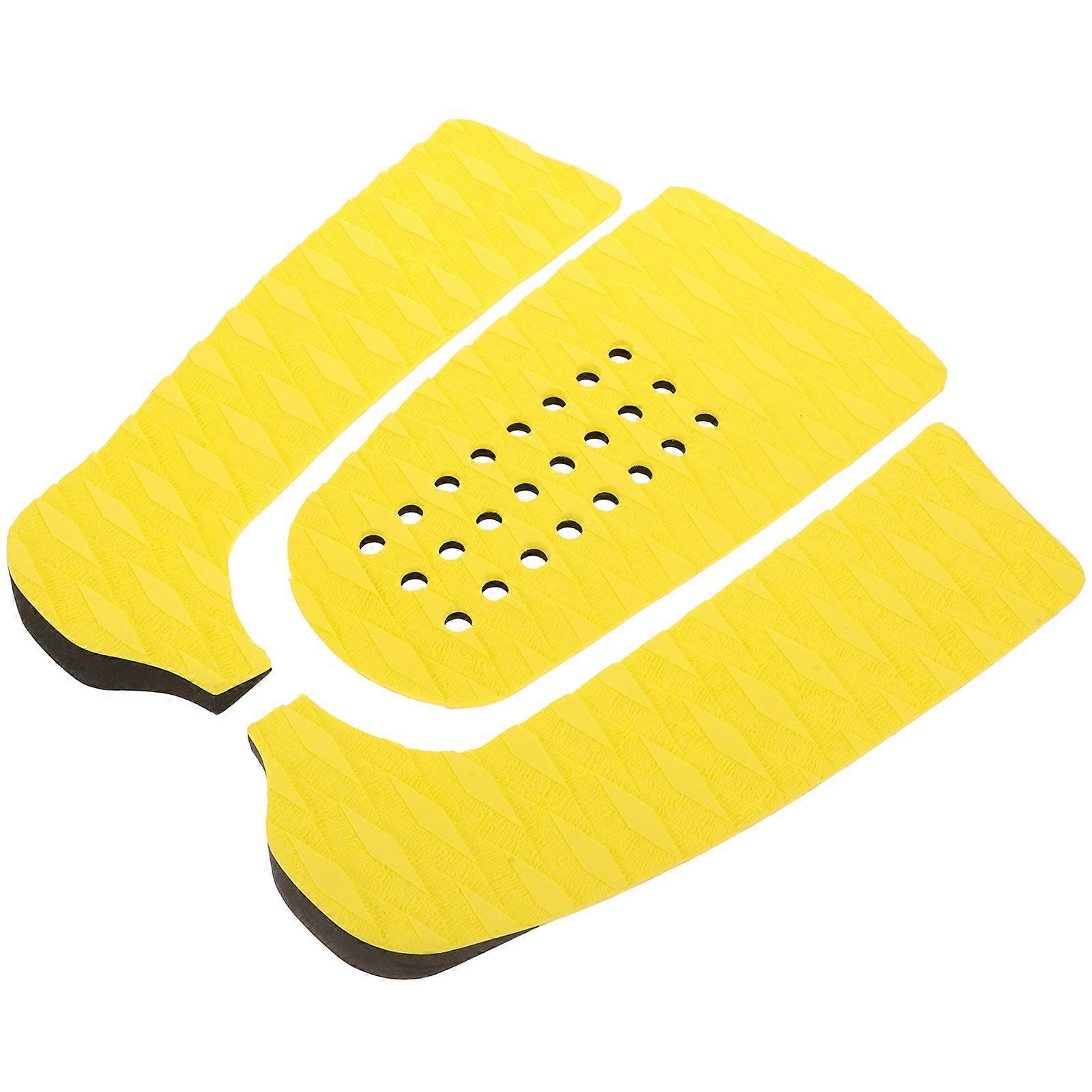 Surfboard Traction Pads 1 Set Ideal For Water Sports With Stable Grip In Yellow